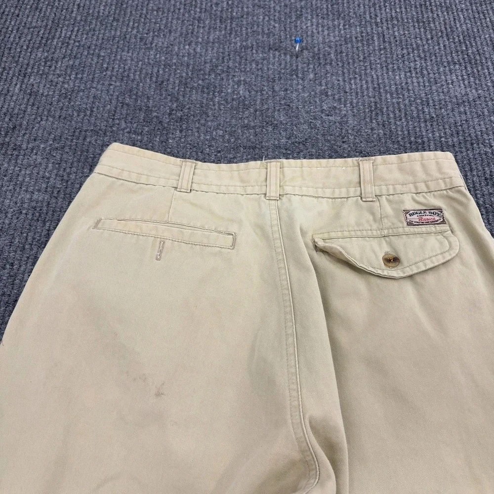 Vintage Bugle Boy Pants Mens 30x30 Khaki Cotton Pleated Chino Casual 90s Style